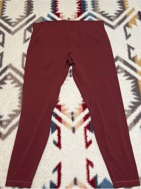 Authentic Lululemon Burgundy High-Waisted Leggings